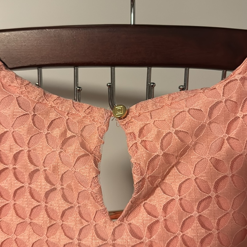 Liz Claiborne Blouse Women's Tank Lace Style Tank Top Coral Pink 4X - Picture 7 of 11